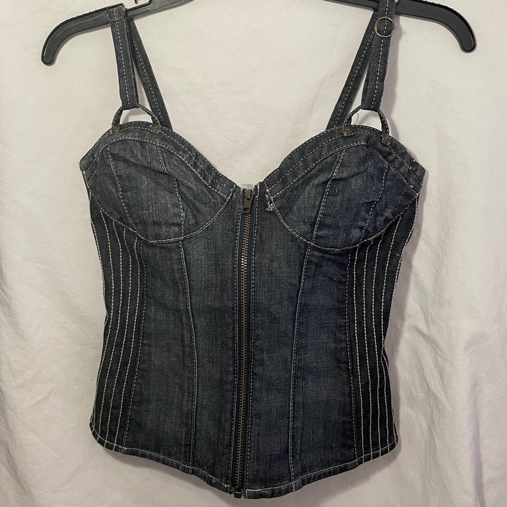 Guess Denim Corset Top